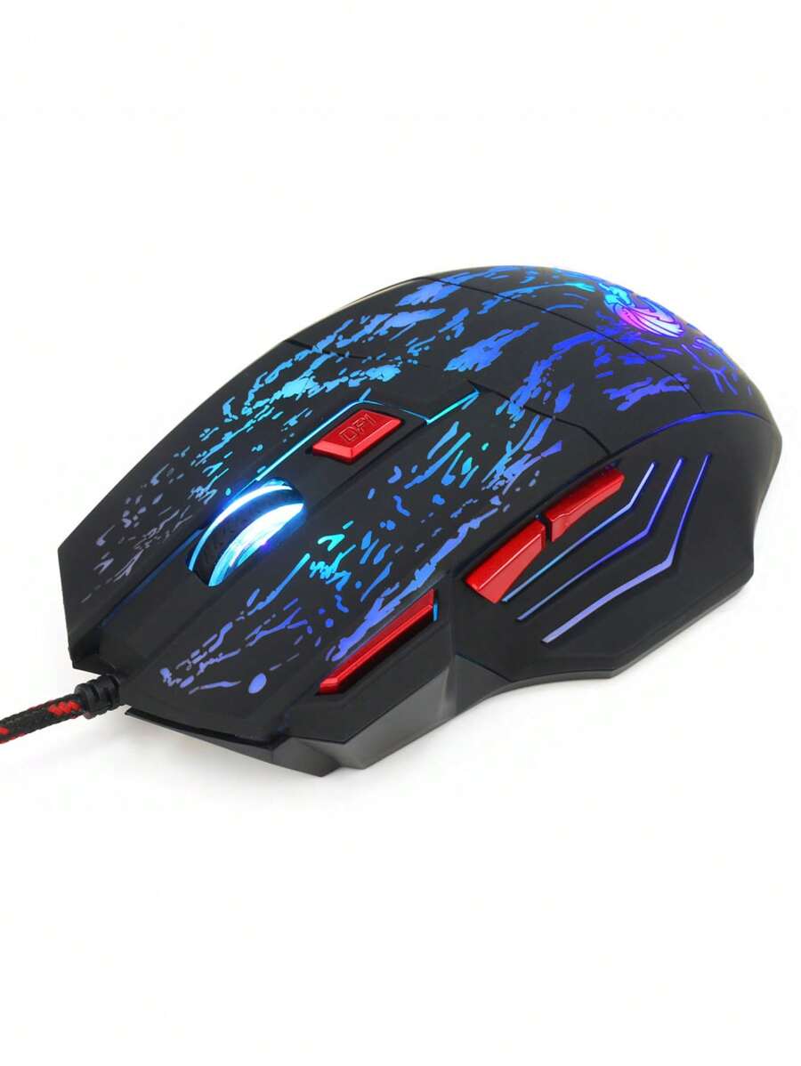 HXSJ HXSJ 1pc Usb Wired Led Optical Gaming Mouse With 3200dpi