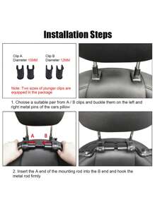 asiento de coche reposacabezas Almohada , paño soporte para el cuello Almohada , lado cabeza de viaje de dormir almohadón de coche Accesorios - Negro - Ver 3