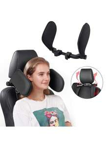 asiento de coche reposacabezas Almohada , paño soporte para el cuello Almohada , lado cabeza de viaje de dormir almohadón de coche Accesorios - Negro - Ver 8