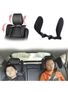 asiento de coche reposacabezas Almohada , paño soporte para el cuello Almohada , lado cabeza de viaje de dormir almohadón de coche Accesorios - Negro - Ver 9