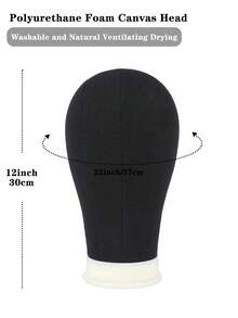 Professional Mannequin Head Wig Stand - Black - View 4