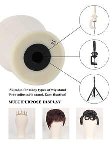 Professional Mannequin Head Wig Stand - White - View 3