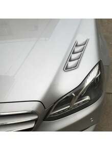 2pcs Car Vent Air Flow Fender Decor 3D Shark Gills Sticker - Black and White - View 9