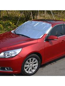 Anti Snow Frost Ice Shield Car Windscreen Cover, Sun Dust Protector Universal Car Windshield Shade - Silver - View 2