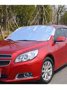 Anti Snow Frost Ice Shield Car Windscreen Cover, Sun Dust Protector Universal Car Windshield Shade - Silver - View 7