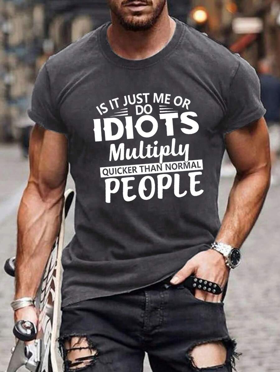 Áo thun & Áo lót Nam Slogan Giải trí