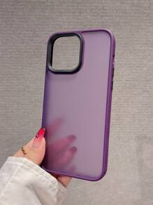 Ốp lưng Acrylic cứng mờ đơn giản bảo vệ tương thích với iPhone 17 Pro Max/17 Pro/17 Air/17/16/16 Pro Max/16 Plus/16 Pro/16E/15/15 Pro Max/15 Pro/15 Plus/11/12/13/14 Pro Max/XS/XR/11 Pro/11 Pro Max/12 Pro/12 Pro Max/13 Pro/13 Pro Max/14 Pro/14 Pro Max, Thiết kế dày - Màu tím - Xem 3