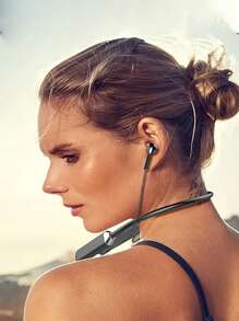 隔音頸帶防汗LED電量顯示數顯無綫耳機 - 黑色 - 查看 6