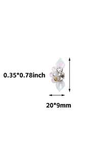 10 件 3D 花朵设计美甲装饰 - 彩色 - 查看 3