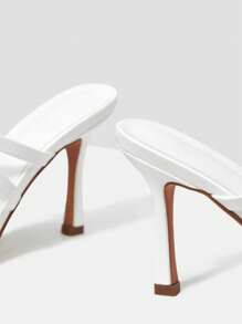 MOTF PREMIUM Sandal cao gót quai ngang - trắng - Xem 10