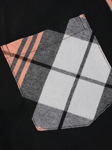 Manfinity Homme Men Plaid Print Shirt & Drawstring Waist Shorts - Black - View 6