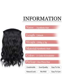 人造耐熱合成髮片,帶結頭帶,供女性、女孩派對亮點、角色扮演、打扮等用途的配件 - 巧克力棕 - 查看 4