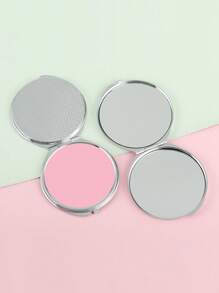 DIY圓形化妝鏡化妝鏡梳妝鏡便攜美妝鏡子 - 粉色 - 查看 2