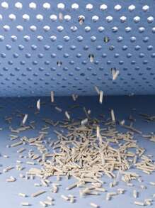 1 pieza de doble capa Cama de arena para gatos anti-salpicaduras anti deslizante durable Alfombra para gatos para perro para limpieza - Azul - Ver 5