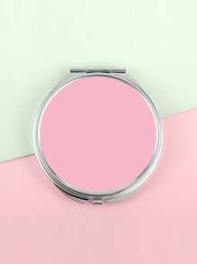 DIY圓形化妝鏡化妝鏡梳妝鏡便攜美妝鏡子 - 粉色 - 查看 5