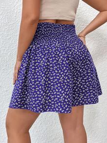 SHEIN Holidaya 大碼碎花闊腿短褲 - 藏蓝色 - 查看 2