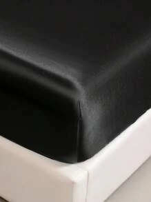 3pcs Solid Color Black Satin Duvet Cover Set With 1pc Cover, 2pcs Pillow Case Without Filler, Modern Soft Bedding Duvet Cover For Household - Black - View 6