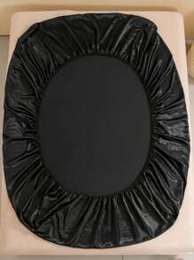 3pcs Solid Color Black Satin Duvet Cover Set With 1pc Cover, 2pcs Pillow Case Without Filler, Modern Soft Bedding Duvet Cover For Household - Black - View 7