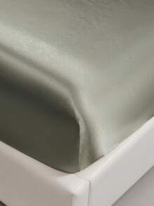 3pcs Satin Solid Bedspread Set [3 PiecesMulti-Color] Luxury Sateen Bedcover - Ultra Soft & Fine Fiber Set, Wrinkle-Resistant, Fade-Resistant, Stain-Resistant - Fitted Sheet, Pillowcases, King Size - Grey - View 6