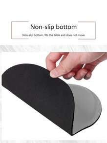 1pc Solid Anti-slip Mouse Pad With Wrist Rest