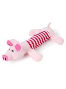 1pc Cartoon Animal Design Pet Chew Toy, Random Cute Soft Pet Chew Toy For Cat, Dog For Playing - Multicolor - View 3