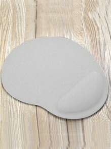 1pc Solid Anti-slip Mouse Pad With Wrist Rest