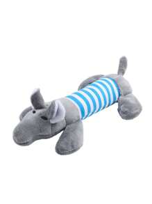 1pc Cartoon Animal Design Pet Chew Toy, Random Cute Soft Pet Chew Toy For Cat, Dog For Playing - Multicolor - View 5