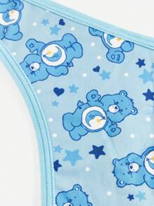 ROMWE X Care Bears 3pack Cartoon Graphic Thong Set - Multicolor - View 3