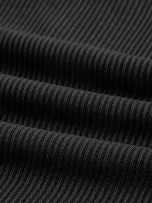 Moon Print Tank Top & Striped Pants - Multicolor - View 3