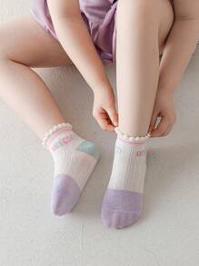 5 Pairs Girls Unicorn Print Socks, Pink, Suitable For Autumn/Winter, All Seasons, For Ages 1-3, 4-7, 8-11, 11-14