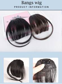 Extra Short Straight Synthetic Hair Bangs - Maroon - View 6