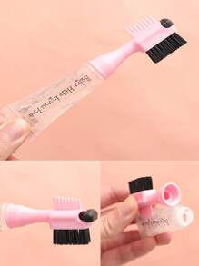 Baby Hair Edge Control Gel With Brush Professional Waterproof Quick Dry Hair Adhesive Gel - Beige - View 3