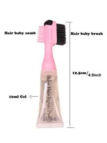 Baby Hair Edge Control Gel With Brush Professional Waterproof Quick Dry Hair Adhesive Gel - Beige - View 4