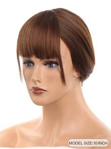 短直筒合成纖維頭髮劉海 - Light Brown - 查看 2
