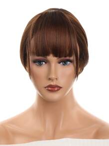 短直筒合成纖維頭髮劉海 - Light Brown - 查看 3