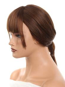 短直筒合成纖維頭髮劉海 - Light Brown - 查看 7