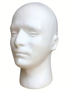 1入組泡沫頭髮模特男性模特頭假髮頭支架模特男士頭模型假髮展示