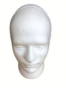 1入組泡沫頭髮模特男性模特頭假髮頭支架模特男士頭模型假髮展示