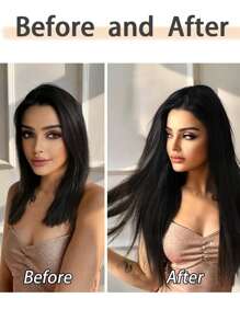 6 cái kẹp trong phần mở rộng tóc tổng hợp dài thẳng - Cà phê nâu - Xem 5