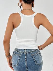 Aveloria Affinna Solid Ruched Hanky Hem Tank Top