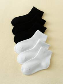 6 đôi Vớ mắt cá chân thông thường cho trẻ em cho cuộc sống hàng ngày - Nhiều màu - Xem 2