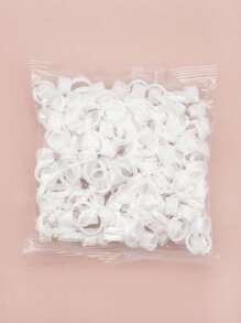 100 chiếc cốc đựng keo dán mi bằng nhựa - trắng - Xem 2