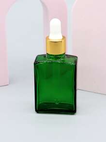 1pc 30ML Square Glass Dropper Essential Oil Bottle Reusable Travel Subpackage Bottle For Cosmetic - Green - View 3