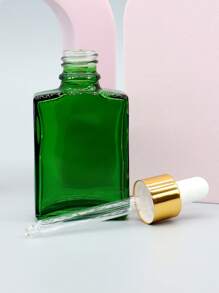 1pc 30ML Square Glass Dropper Essential Oil Bottle Reusable Travel Subpackage Bottle For Cosmetic - Green - View 6