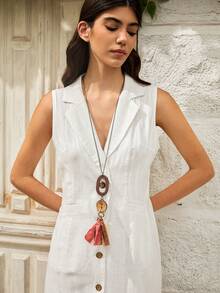 SHEIN VCAY 幾何吊墜項鍊