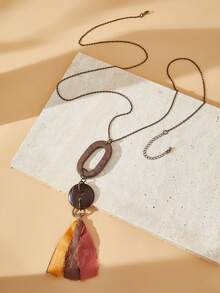 SHEIN VCAY 幾何吊墜項鍊