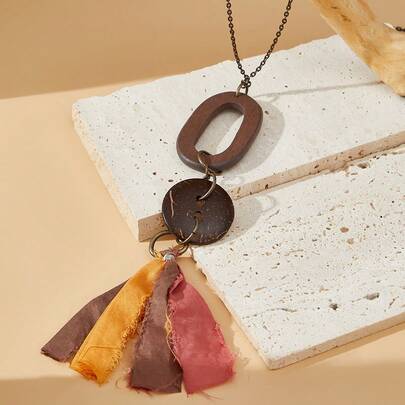 SHEIN VCAY 幾何吊墜項鍊