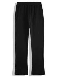 Manfinity EMRG Men Letter Graphic Drawstring Waist Sweatpants - Black - View 2