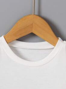 SHEIN Tops con trai lớn Ô tô/xe hơi Giải trí - trắng - Xem 3