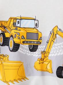 SHEIN Tops con trai lớn Ô tô/xe hơi Giải trí - trắng - Xem 7